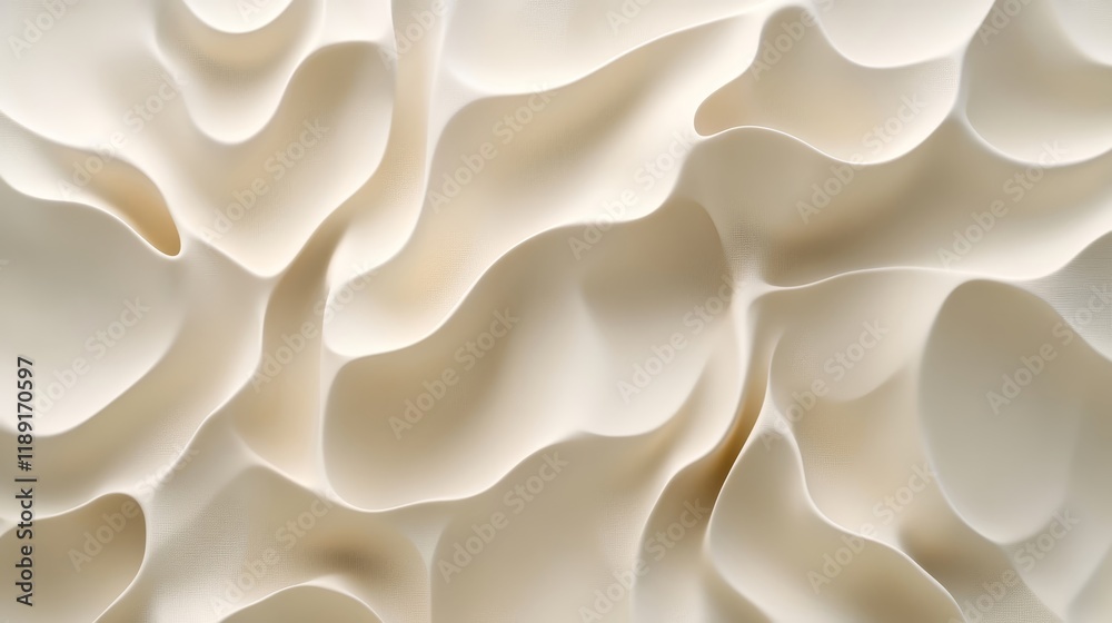 Fototapeta premium Serene Elegance - Light Beige Gradient with Organic Textured Forms for Elegant Background