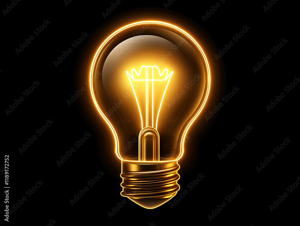 Glowing Light Bulb Glowing Light Bulb