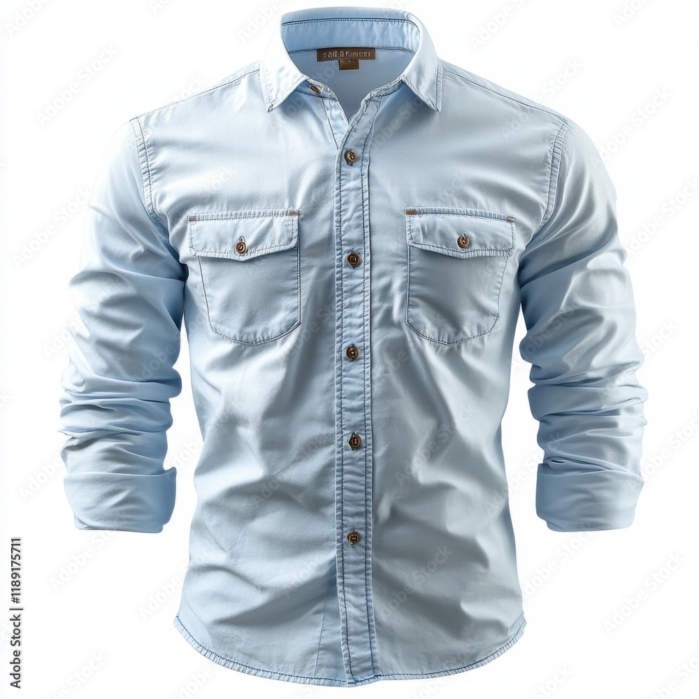 An elegant white dress shirt, precisely tailored with a classic button-down front, isolated on a white background. An elegant white dress shirt, precisely tailored with a classic button-down front, isolated on a white background.