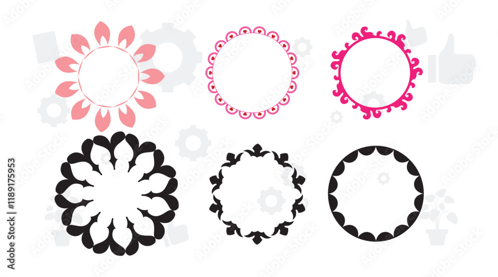 Large set of ornaments, circle rosette. Carving patterns of decorative leaves, acanthus, French cartouches, various scroll and shell elements. Tiles art Victorian design element and hand engraving. Large set of ornaments, circle rosette. Carving patterns of decorative leaves, acanthus, French cartouches, various scroll and shell elements. Tiles art Victorian design element and hand engraving.