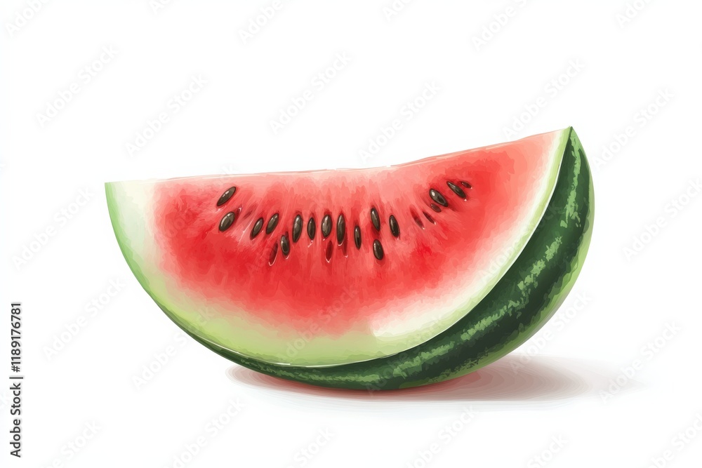 a slice of watermelon on a white background a slice of watermelon on a white background