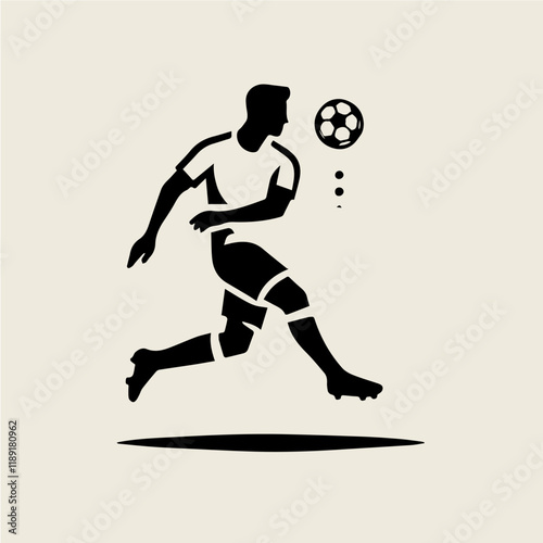 Vector of a soccer player