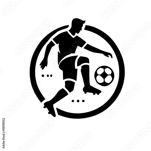 Vector of a soccer player