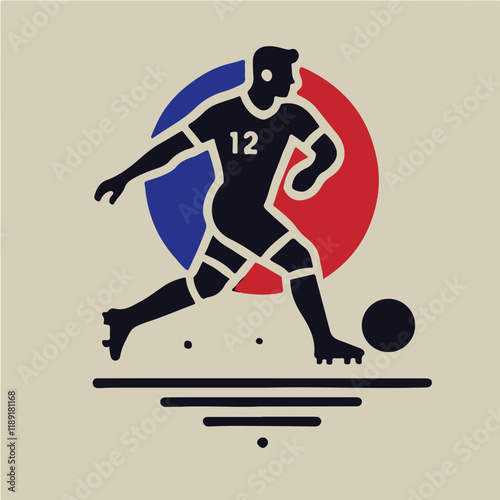 Vector of a soccer player