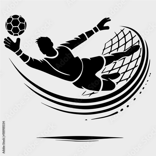 Vector of a soccer player