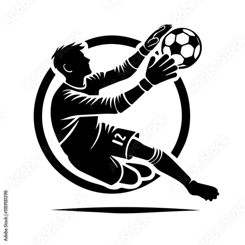 Vector of a soccer player