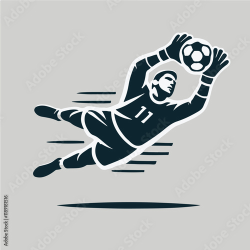 Vector of a soccer player