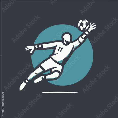 Vector of a soccer player photo