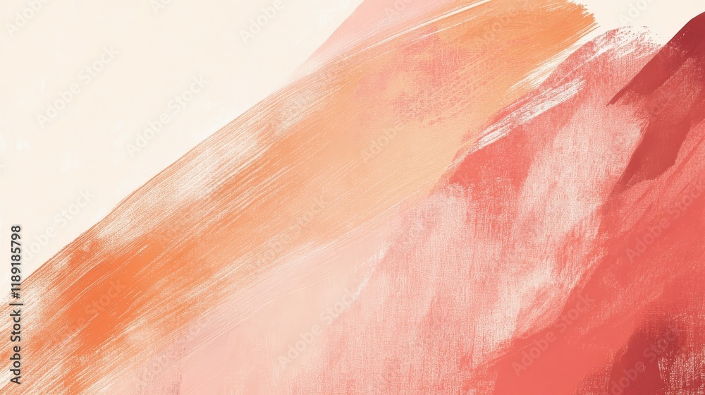 Fototapeta premium Serene Minimalism: Layered Brush Strokes and Subtle Muted Tones on Clean Textured Background