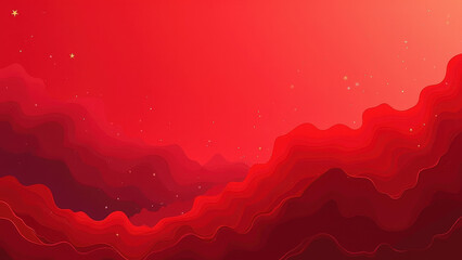 Crédence de cuisine Rouge Red Abstract Landscape, Paper Cut Style - Abstract backgrounds  © Narong