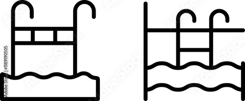 "Refreshing Pool Icon Representing Swimming, Leisure, and Water Recreation for Relaxation"