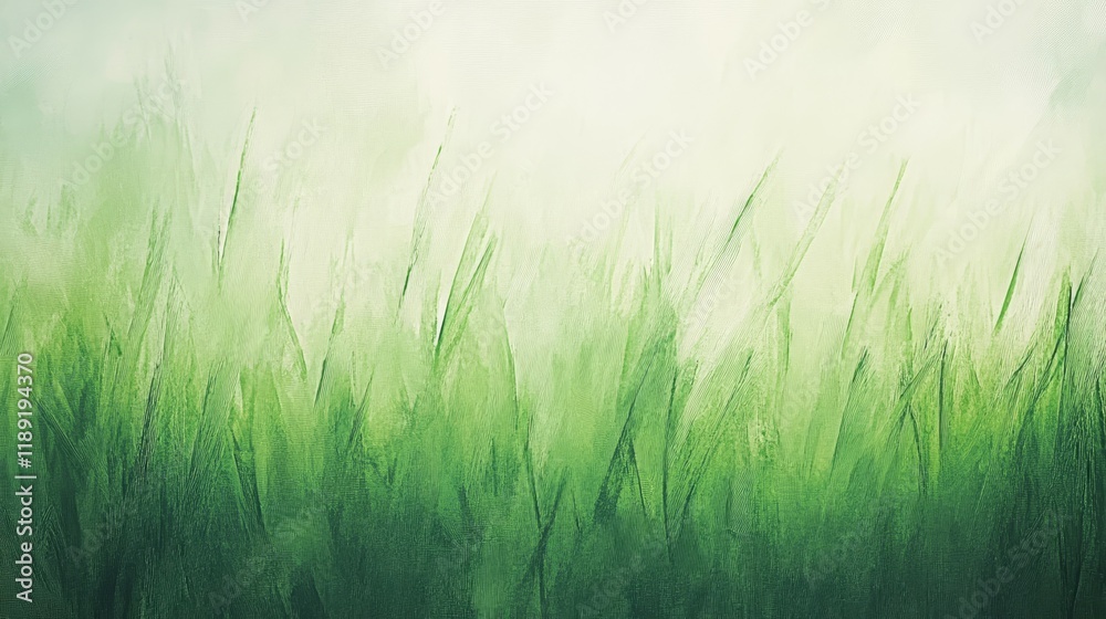 Serene Grass Field: Abstract Minimalist Art with Gradient Green Shades and Soft Brushstrokes Embracing Open Perspective Serene Grass Field: Abstract Minimalist Art with Gradient Green Shades and Soft Brushstrokes Embracing Open Perspective