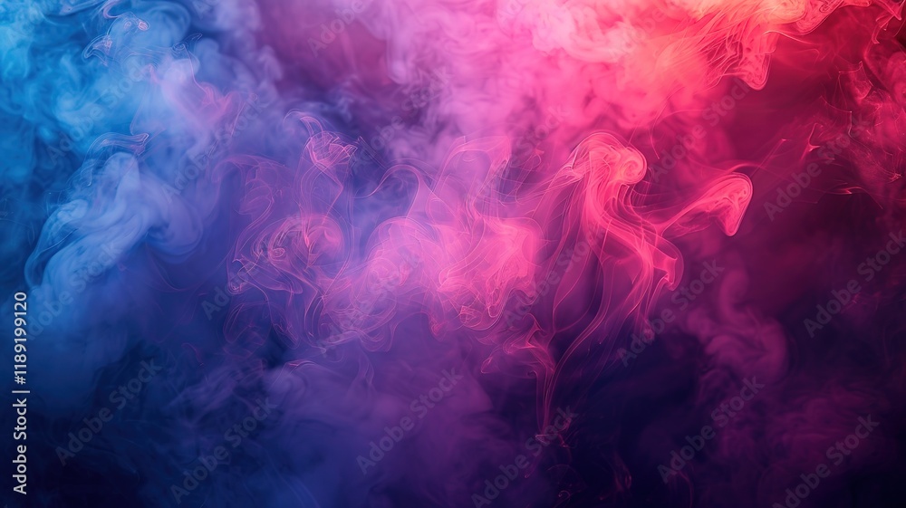Dramatic smoke and fog in contrasting vivid red, blue, and purple colors. Vivid and intense abstract background or wallpaper Dramatic smoke and fog in contrasting vivid red, blue, and purple colors. Vivid and intense abstract background or wallpaper