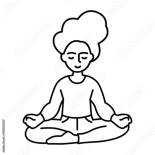 Vipassana line icon.