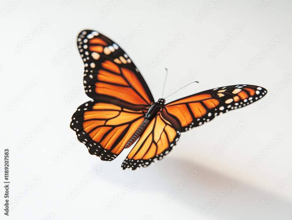 Fototapeta premium a monarch butterfly on a white background