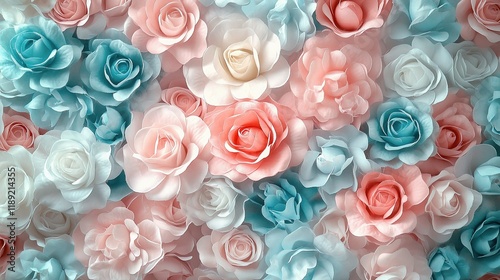 Soft Pastel Roses in Blurred Style for Elegant Decor and Crafts
