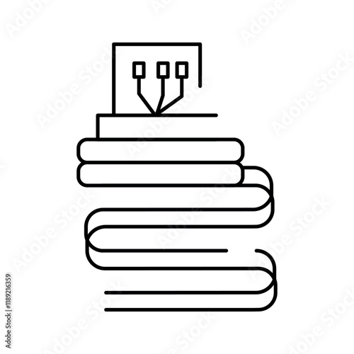 Tefillin color icon. Judaism religion.