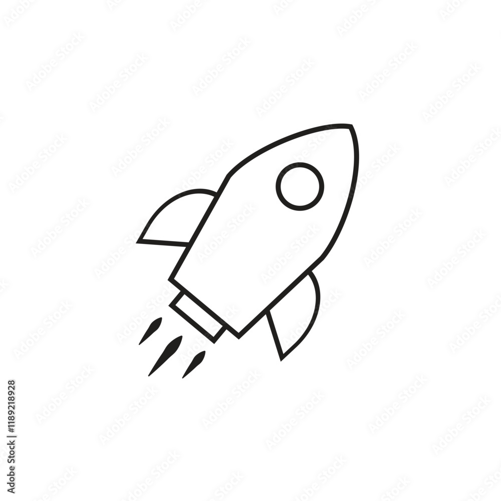 Rocket icon. Simple outline rocket signs set. Rocket launched icon. Rocket icon. Simple outline rocket signs set. Rocket launched icon.