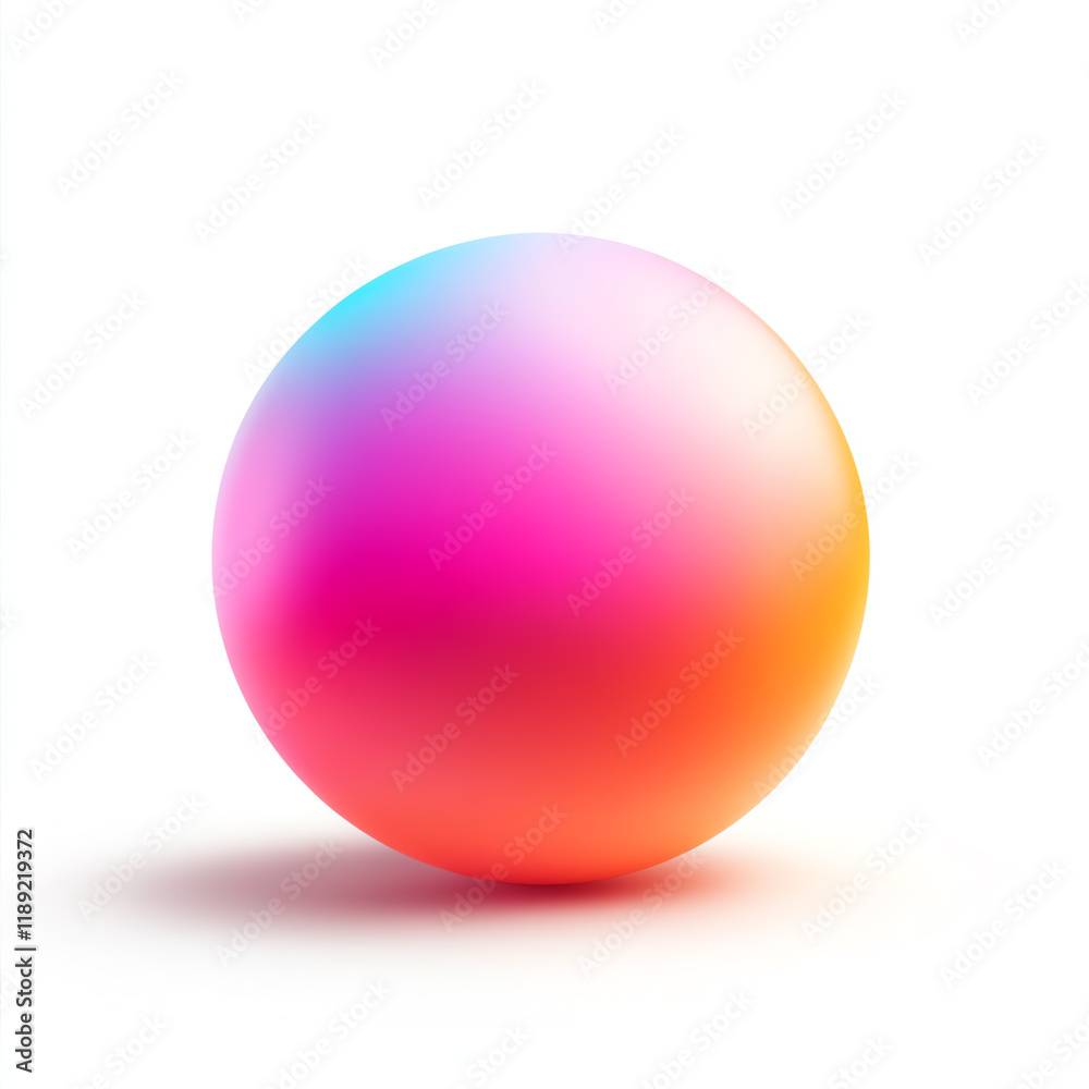 Colorful gradient sphere, white isolate background Colorful gradient sphere, white isolate background