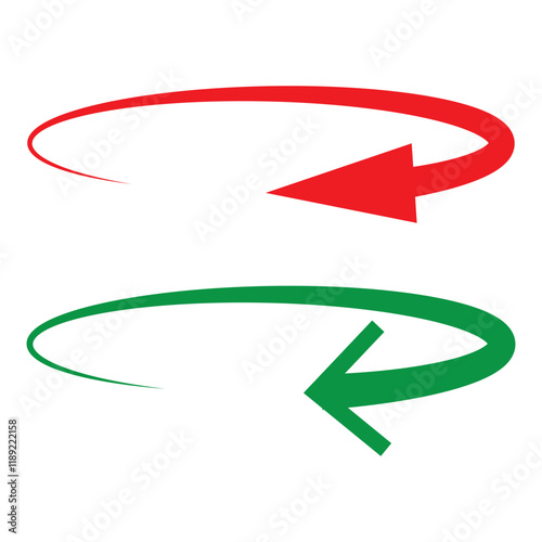 rotating arrow vector icon for 360 degrees clockwise icon for apps and website