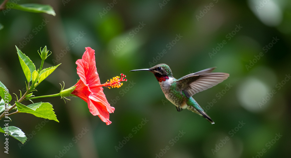 Naklejka premium hummingbird in flight