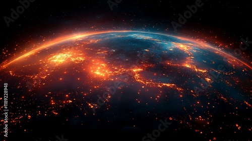 Fiery Earth  A Nighttime View of Global Illumination