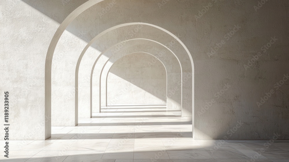 A minimalist archway with sharp lines casting long, dramatic shadows. A minimalist archway with sharp lines casting long, dramatic shadows.