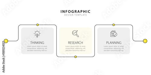 Business infographic template. 3 Step timeline journey. Process diagram, 3 options on white background, social media post, Infograph elements vector illustration.