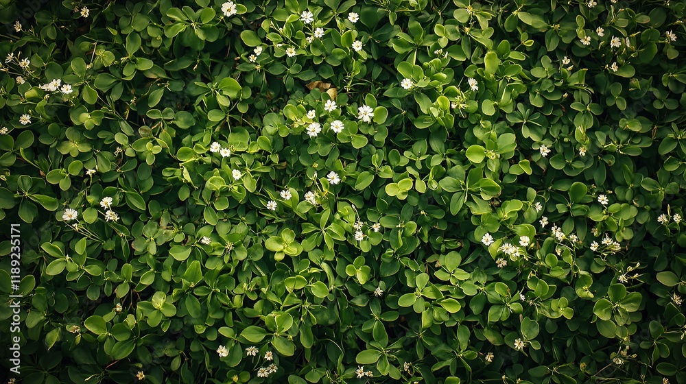Lush Green Grass Background with Delicate Spring Flowers Lush Green Grass Background with Delicate Spring Flowers