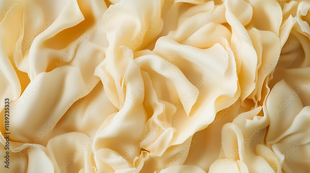 Creamy Yellow Fabric Draped in Soft Folds Creamy Yellow Fabric Draped in Soft Folds