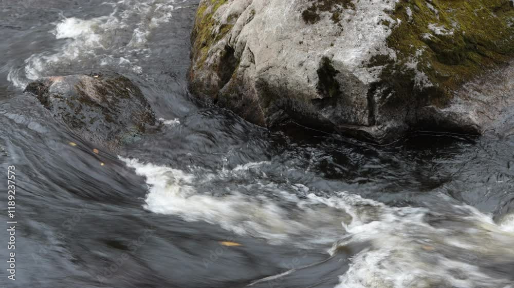 water flowing over rocks