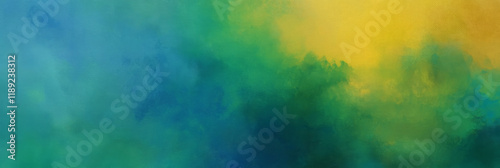 Vibrant Abstract Color Blend with Blue, Green, and Yellow Hues for Creative Background Use