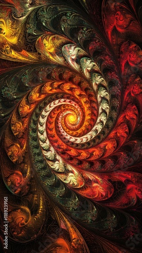 Wallpaper Mural Vibrant Spiral Pattern with Bright Colors and Intricate Design Torontodigital.ca