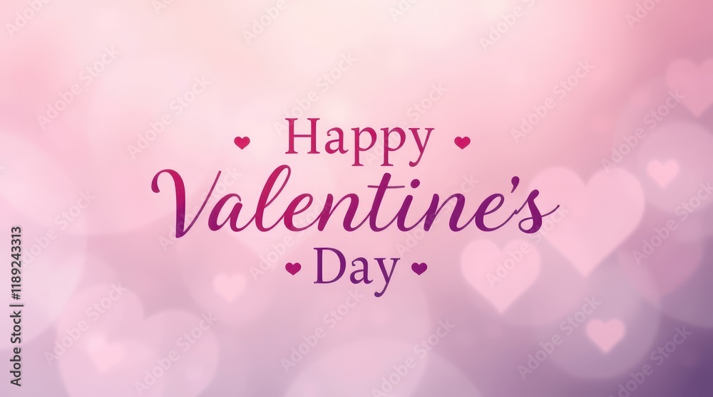 Happy Valentine's Day Background with Love Hearts and Romantic Decorations Happy Valentine's Day Background with Love Hearts and Romantic Decorations