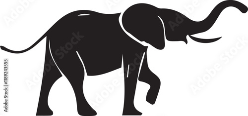 Elephant silhouette vector EPS