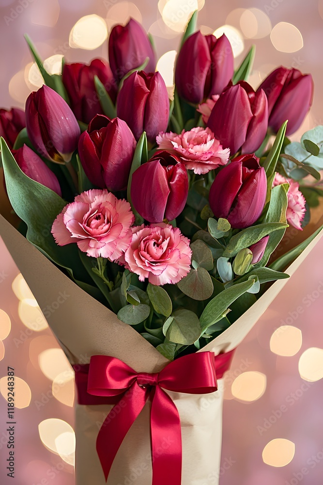 Obraz premium Beautiful flower bouquet for special occasions and celebrations. Generative AI