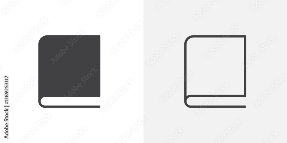 Book icon flat and simple set design Book icon flat and simple set design