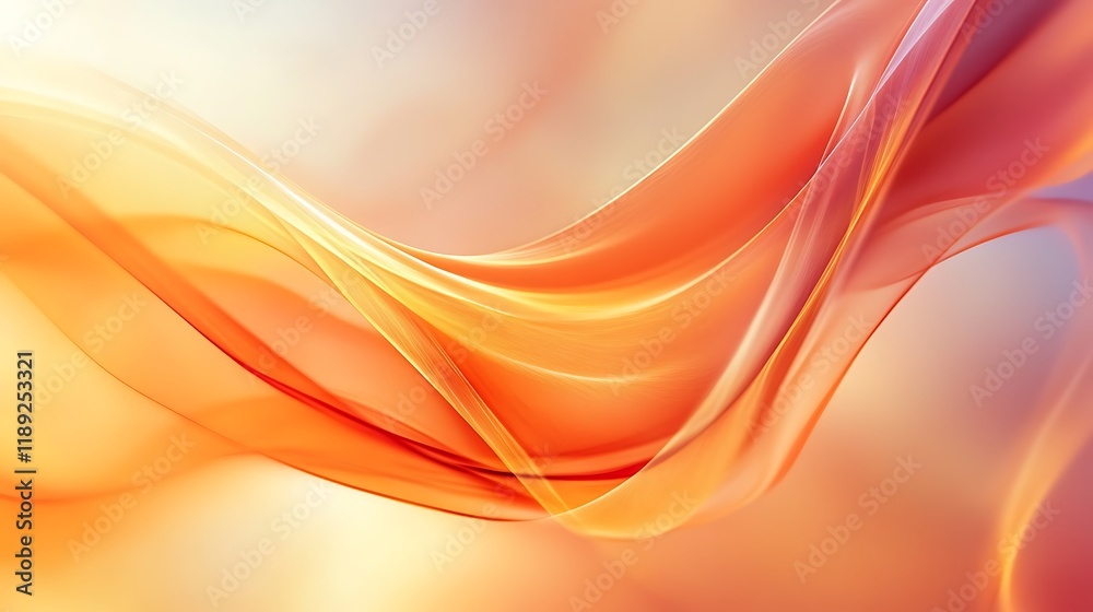 Abstract Orange and Yellow Flowing Waves Design Abstract Orange and Yellow Flowing Waves Design