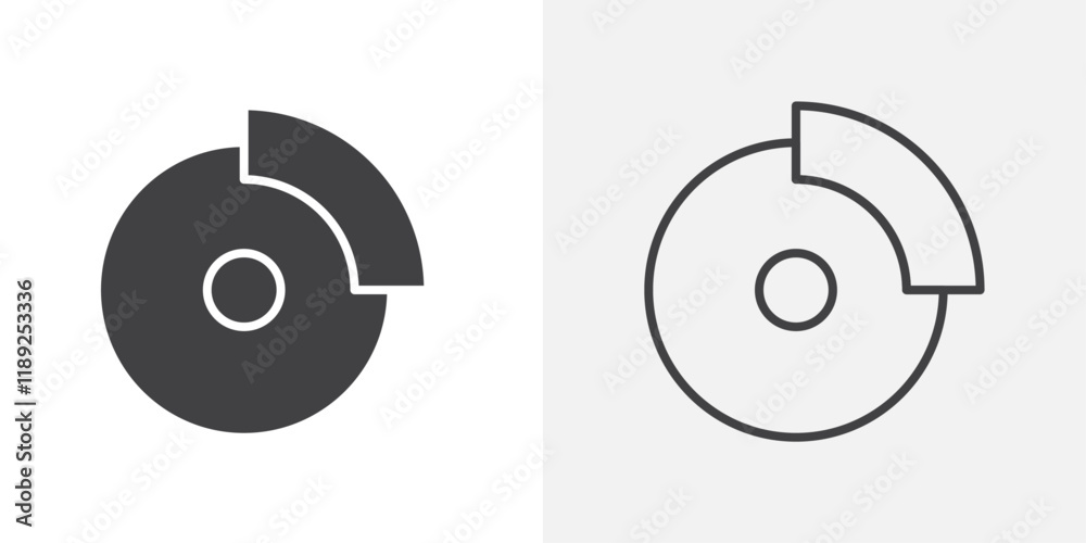 Brake pads icon flat and simple set design Brake pads icon flat and simple set design
