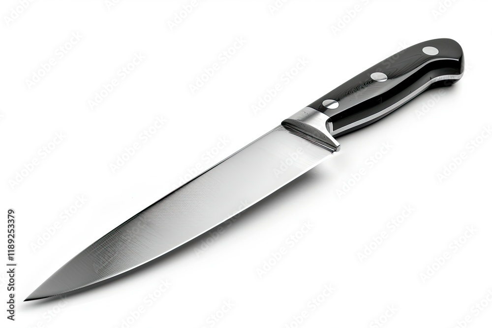 High Quality Visual of Kitchen Knife Isolated on White Background High Quality Visual of Kitchen Knife Isolated on White Background