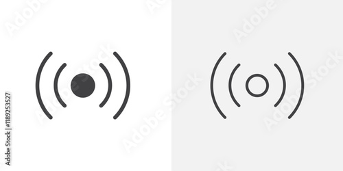 Broadcast icon flat and simple set design