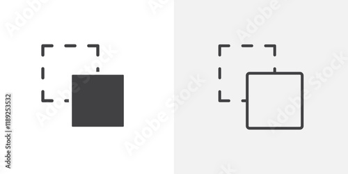 Bring to front icon flat and simple set design