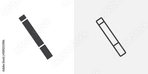 Cigarette icon flat and simple set design