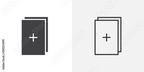 Copy icon flat and simple set design