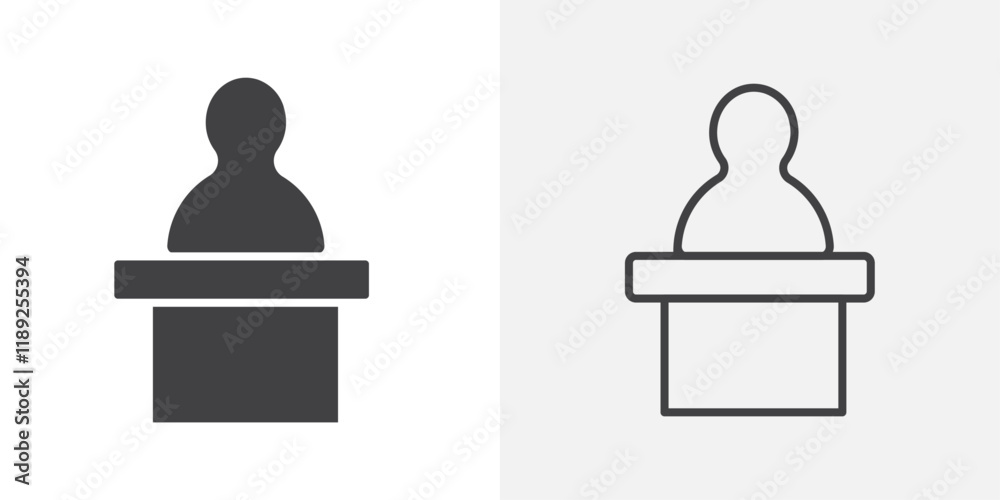 Defendant icon flat and simple set design Defendant icon flat and simple set design