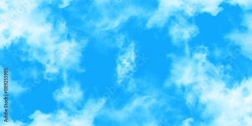 Blue sky with clouds.	