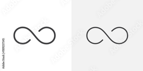 Infinite icon flat and simple set design