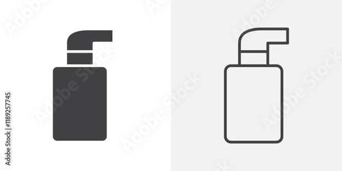 Liquid soap icon flat and simple set design