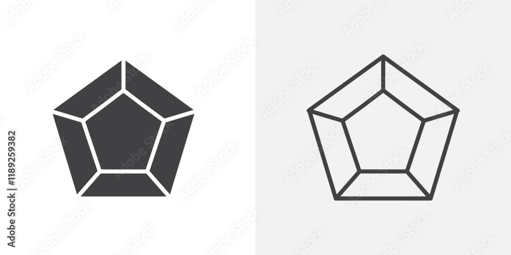 Radar chart icon flat and simple set design Radar chart icon flat and simple set design