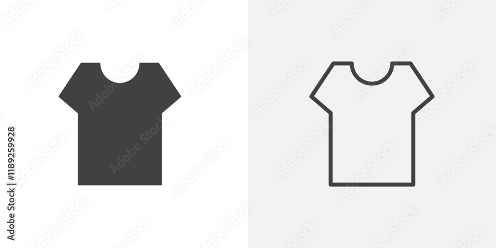 Shirt icon flat and simple set design Shirt icon flat and simple set design